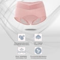 thumbnail image 5 of NEWCE  Women Panties Menstrual Period Leak-proof Underpants Postpartum Panties Stretch Briefs V-shaped Waist Briefs Full Coverage Sanitary Pants Breathable Cotton Panties, 5 of 7