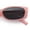 Pink - Black, variant on Womens Narrow Rectangle Subtle Cat Eye Retro Plastic Sunglasses Beige - Black