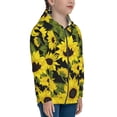 thumbnail image 5 of Kdxio Sunflowers In Vintage Pattern Kids Boys Girls Zip Up Hoodie 3D Printed Hooded Sweatshirt Hoody Coat with Pocket 7-12 Y-Small, 5 of 6