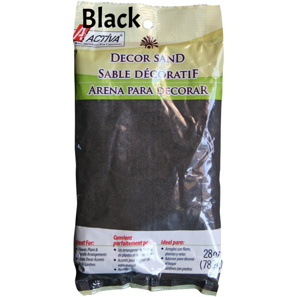 ACTÍVA 28 oz. Bag of Deep Black Decor Sand Decorative Colored Sand