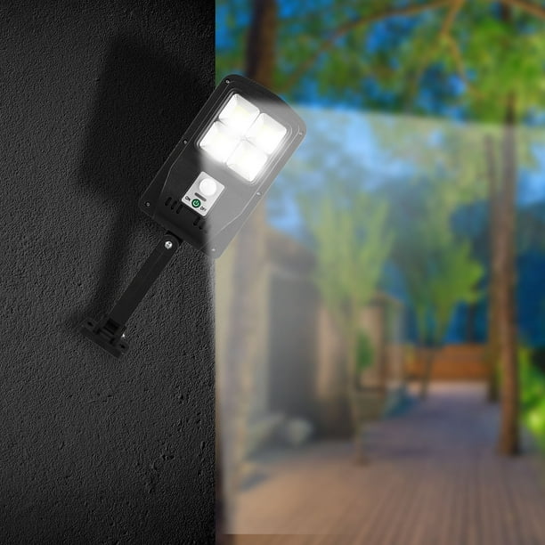 Luces solares para exteriores con sensor de movimiento y control remoto | Luz de seguridad de pared impermeable IP65 | 3 modos de iluminación para cercas, patios, jardines, terrazas y puertas