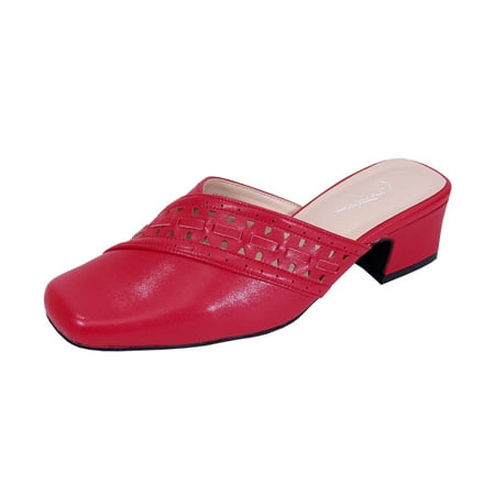 

Darcie (LC9038) Women Wide Width Dress Mule RED 11