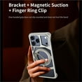 thumbnail image 4 of Case For IPhone 17 Pro Max/17 Pro/17, Alloy Hollowing Cooling Case Magnetic Ring Stand Cover Slim Frameless Shell, 4 of 7