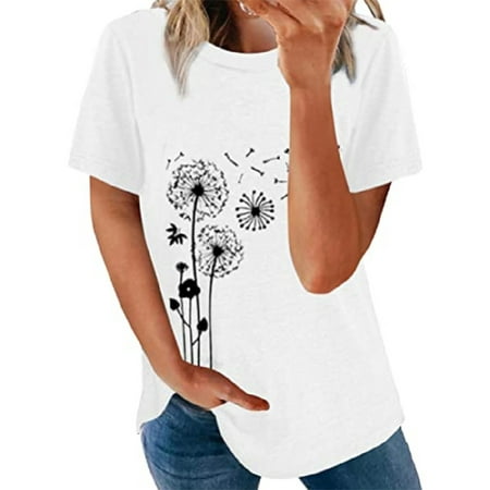 

Pajama Tops for Womens Loungewear Casual Loose Shirts Comfy Short Sleeve Top Summer Tunic Pullover Tee Shirts