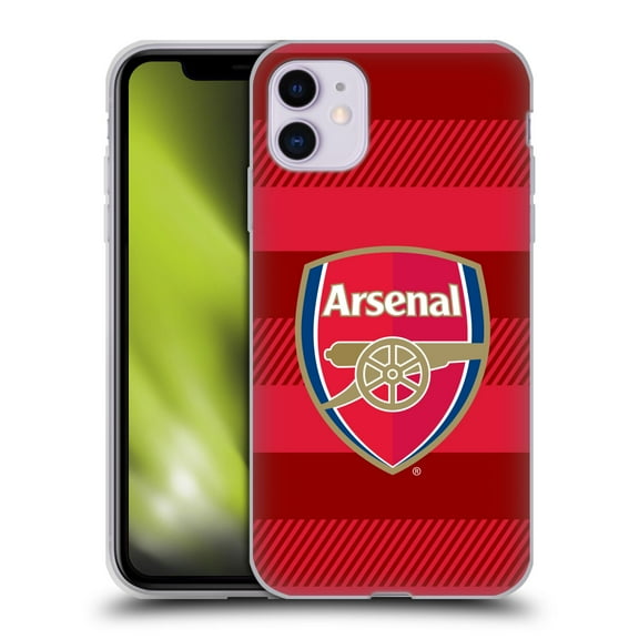 Head Case Designs Officially Licensed Arsenal FC Crest 2 Training Red Soft Gel Case Compatible with Apple iPhone 11
