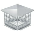 thumbnail image 1 of Capuchon de Cheminée 13x13 Pouces - Couvercle en Maille en Acier Inoxydable 304 Robuste, Installation au Bas Facile, Résistant aux Intempéries et Pare-Étincelles pour Carrelage de Conduit d'Argile Extérieur (Convient aux Tuiles Réglables de 11 Pouces-13 Pouces), Argent, 1 of 6