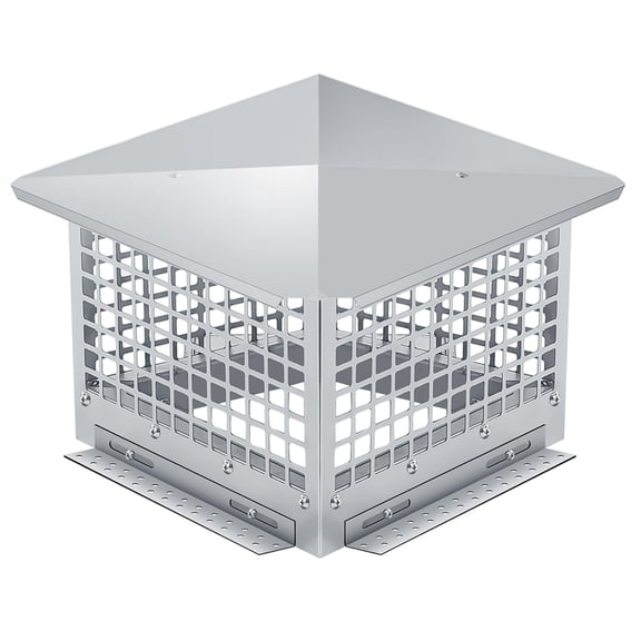 Stainless Steel Chimney Cap,Heavy-Duty Spark Arrestor with Fine Mesh,Windproof Animal Guard for Clay Tile,Brick Flues,Easy Installation, 13*13 in