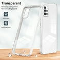 thumbnail image 3 of for Samsung A51 4G Luxury case, Hybrid Soft Silicone Bumper & Crystal Clear Hard PC Back,3 in 1 Military Drop Protection Transparent, Camera Lens Protection Case for Samsung Galaxy A51 4G, White, 3 of 7