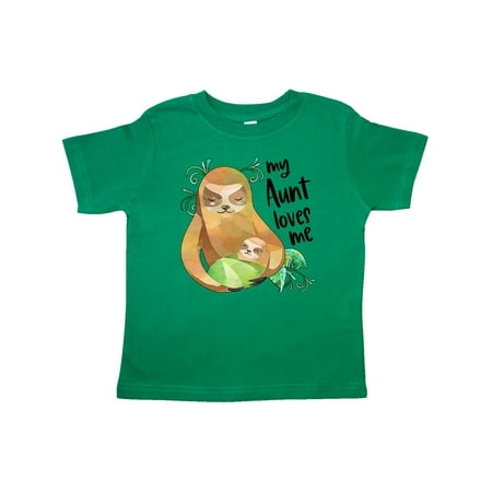 

Inktastic My Aunt Loves Me Cute Sloth and Baby Gift Toddler Boy or Toddler Girl T-Shirt