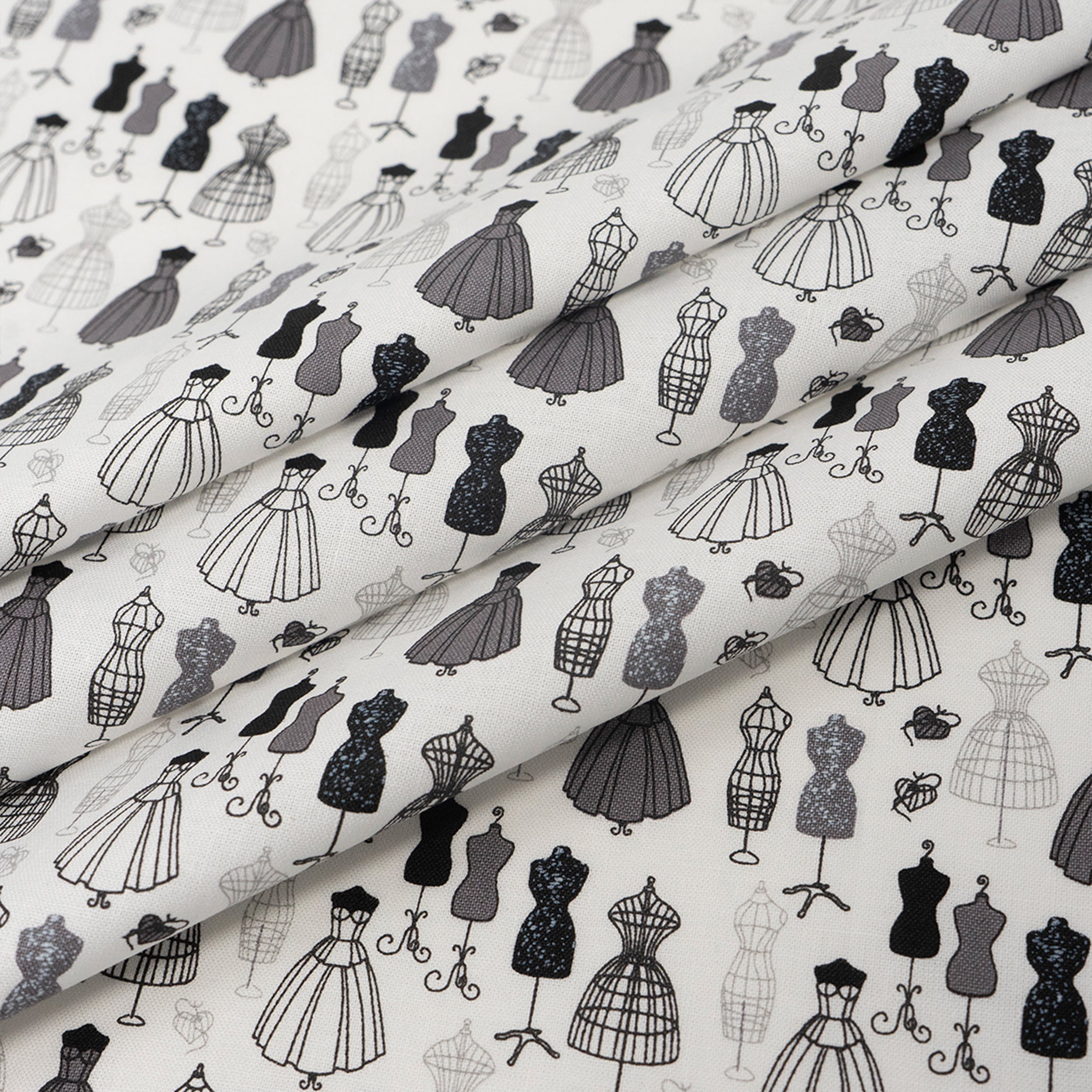Singer Fabric, 100% Cotton, Sewing & Crafting, 44" Wide, Singer Dress Forms, Cut by Yard