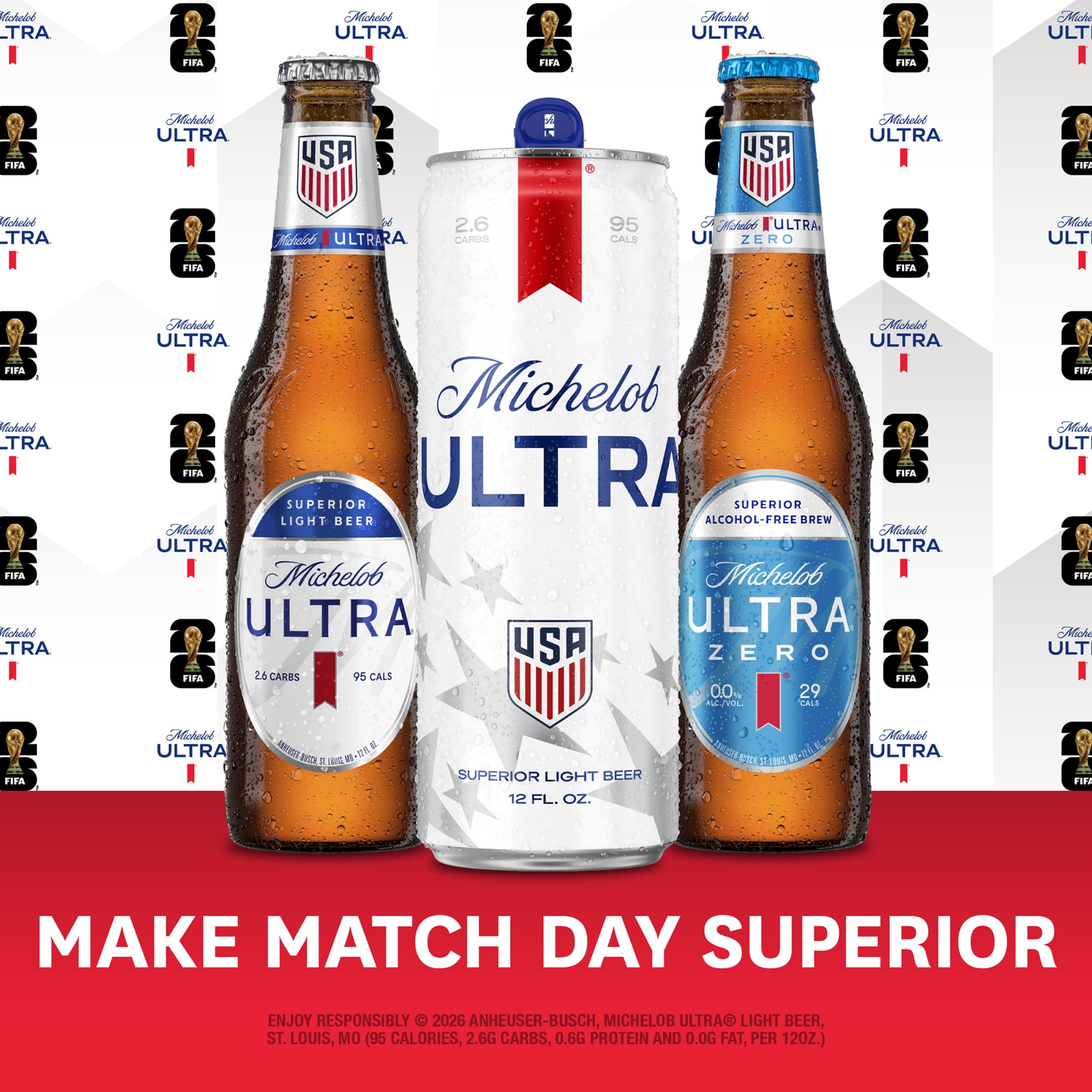 Michelob ULTRA Superior Light American Lager Beer, 6 pack 12 fl oz Glass Bottles 4.2% ABV