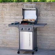 Charbroil Performance Series™ FlavorMax™ 2 Burner Gas Grill Cabinet with Foldable Side Shelves, Stainless Steel