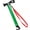 Green, variant on Orange 12" Lightweight Three-in-One Camping Tent Hammer for Hiking and Outdoor Activities