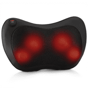 Shiatsu Shoulder Neck and Back Massager Pillow with Heat Deep Kneading Cushion