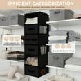 thumbnail image 5 of GRANNY SAYS Hanging Closet Organizer 6-Shelf, Foldable Storage Shelves with 5 Drawers, 6 Side Pockets, Black, 5 of 8