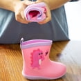 thumbnail image 6 of Y-Sunset Toddler Rain Boots Waterproof Non- Lightweight Cartoon Kids Rain Boots for Boys Girls Soft Water Shoes Easy-on Flexible Durable Outdoor Shoes 10 Toddler&Pink#01, 6 of 6
