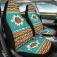 thumbnail image 3 of Renewold Southwest American Tribal Teal Auto Seat Covers Front Seats for SUV Truck Sedans Seats Washable Breathable Car Interior Accessories, Easy to Install, 3 of 7