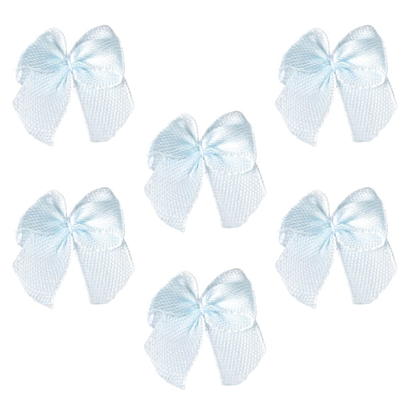 LOLIPPYY Satin Ribbon Bows in Blue, Perfect for Decorating and Crafts 100Pcs