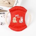 thumbnail image 2 of 2pcs Red Cotton Pet Frisbee Bite Resistant Training Dog Toy, 2 of 5
