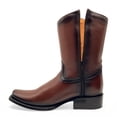thumbnail image 2 of Men's Leather Midcalf Western Cowboy Boot Dubai Square Toe With Full Side Zipper, 2 of 5