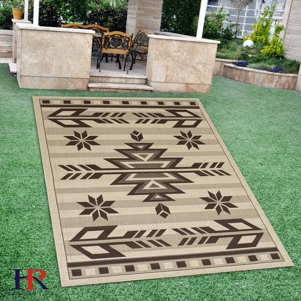 Handcraft Rugs Indoor/Outdoor area Rug with Traditional Southwestern ...