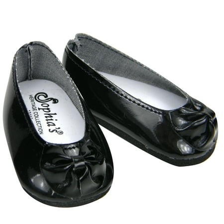 Image of Sophia s Faux Patent Leather Dress Shoes for 18 Dolls Black