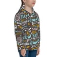 thumbnail image 3 of Fotbe Barbeque Pattern Youth Pullover Hooded Sweatshirt, Boys Hoodie, Kangaroo Pocket Hoodie for Kids Girls -X-Large, 3 of 6