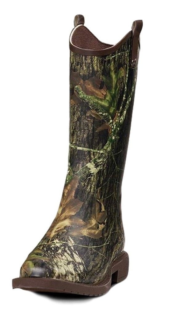 steel toe camo rubber boots