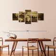 thumbnail image 3 of Elephant Stock Dark Wood World Map Wall Art - Horizontal Multi Panel Canvas - Living Room Wall Decor - Map Multi Panel - Brown And Black Decor - 74" x 34", 3 of 8