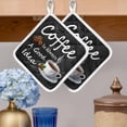 thumbnail image 2 of Black Coffee Vintage Pot Holders for Kitchen Heatproof Potholder, 4 Pack Farmhouse Coffee Cup Bean Hot Pads Multipurpose Oven Pads Cloth Potholders Trivet for Cooking and Baking, 2 of 8
