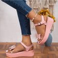 thumbnail image 5 of Anuirheih Women's Summer Sandals Fashion Bow Beach Platform Shoes Sandals Women Clearance(Pink), 5 of 6