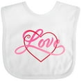 thumbnail image 3 of Inktastic Love in Red and Pink with Heart Boys or Girls Baby Bib, 3 of 4