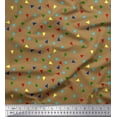 thumbnail image 1 of Soimoi Polyester Crepe Fabric Dot & Triangle Geometric Print Sewing Fabric Yard 52 Inch Wide, 1 of 3