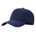 thumbnail image 1 of TOPTIE Quick Dry Trucker Cap 5 Panel Waterproof Snapback Mid Profile Polyester Baseball Cap-Navy, 1 of 8