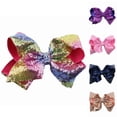 thumbnail image 1 of Meidiya Bling Hairpin Bows Large Big Sparkly Glitter Sequin Bows Alligator Hair Clips for Baby Girls Toddlers Kids Children Teens, 1 of 8