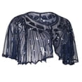 thumbnail image 3 of PrettyGuide Women's 1920s Shawl Beaded Sequin Deco Evening Cape Bolero Flapper Cover up, One Size, 3 of 6
