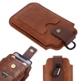 thumbnail image 1 of Bolsa de Cinta, Evita Manchas para Hombres retro Teléfono de Cuero 2 Teléfono Móvil Portátil para Trabajos Al Aire Libre, 1 of 7