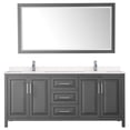 thumbnail image 3 of Wyndham Collection Daria 80" Light Vein Wood Double Bathroom Vanity in Gray, 3 of 5