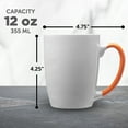 thumbnail image 3 of Java Two-Tone Coffee Mugs 12 oz. Set of 10, Bulk Pack - Perfect for Coffee, Tea, Espresso, Hot Cocoa, Other Beverages - Orange, 3 of 5