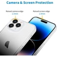 thumbnail image 4 of Compatible with iPhone 14 Pro Case, Clear Soft Shockproof Protective Slim Thin Bumper Cover Transparent Phone Case, Gradient Black, 4 of 15