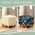 thumbnail image 6 of Jiueut Cherry Blossom Print Footstool Cover, Washable Square Slipcover with Non Slip Bottom Soft Foot Stool Protection Universal Fit for Most Footrest Sofa, 6 of 7