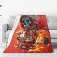 thumbnail image 1 of Balery Space Skeleton Art Manta de Felpa Suave y Acogedora – Cobija de Franela Aterciopelada para Cama, Lavable y Cálida para Sofá, Mascotas, Transpirable-50"x40", 1 of 7