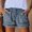 Dark Blue, variant on Babysbule Womens Jeans Womens Pocket Jeans Denim Pants Female Tassel Bandage Bottom Casual Shorts