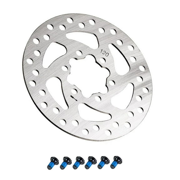 Brake Brakes Disc Brake 120mm 1pc 6-holes Silver Stainless Steel Wear-resistant 8inch/10inch Electric Scooters
