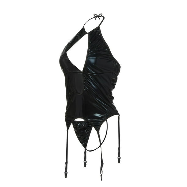 Fesfesfes Women Lingerie Sets Faux Leather Strap Sexy Plus Size Lingerie  Sleepwear Underwear Nightgown On Sale 