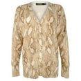 thumbnail image 4 of Ralph Lauren Snakeskin Print Cotton-Blend Cardigan Sweater Petite Small, 4 of 5