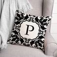 thumbnail image 3 of Creative Products P Monogram 18x18 Indoor / Outdoor Pillow, 3 of 3
