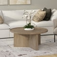 thumbnail image 2 of Evelyn&Zoe Scandinavian 32" Wide Antiqued Gray Oak Coffee Table, 2 of 8