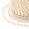 thumbnail image 4 of U8MO 1 Roll Handmade 4-Ply Polycotton Cord Macrame Cotton Rope with Gold Wire 1.5mm-Beige, 4 of 4