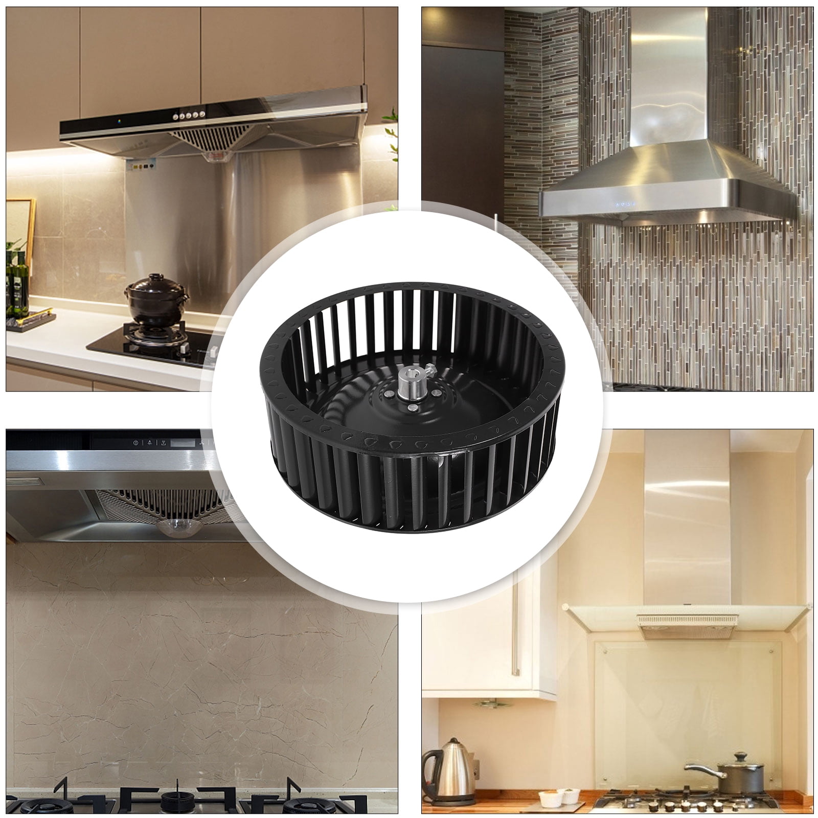 Raindrops 3pcs Range Hood Accessory 70MM Wind Wheel Kitchen Vent Fan Replacement Motor Hood Vent Fan Motor for Home Kitchen